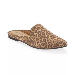 Style & Co Naomii Slip-On Mules Wild Leopard Print Womens Sz 9 M Flat Almond Toe